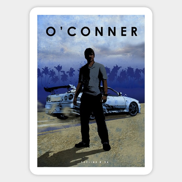 Brian O'Conner - Nissan Skyline - Car Legends Sticker by Great-Peoples